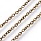 Iron Cable Chains, for DIY Jewelry Making, with Spool, Unwelded, Oval, Lead Free, Antique Bronze, 3x2x0.5mm, about 328.08 Feet(100m)/roll