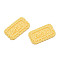 Opaque Resin Decoden Cabochons, Imitation Food, Cookie, Gold, 20x34x3mm