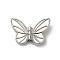 Non-Tarnish 304 Stainless Steel Beads, Butterfly, Stainless Steel Color, 19.5x13.5x4mm, Hole: 1.4mm