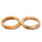 Natural Topaz Jade Bead Stretch Bracelets for Women Men, Bamboo, Inner Diameter: 2-3/8 inch(6.15cm), Bead: 10.5~11x16.5~17.5x6.5~7mm