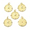 Brass Clear Cubic Zirconia Pendants, Long-Lasting Plated, Real 18K Gold Plated, with Jump Ring, Clock, Lead Free & Cadmium Free, Clear, 23x20.5x2mm, Hole: 3.5mm