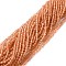Cat Eye Beads Strands, Round, Faceted, Sandy Brown, 3mm, Hole: 0.2mm, 14.17 inch(36cm), 122pcs/strand