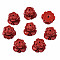 Lotus Cinnabar Beads, Flower, FireBrick, 12x18x18mm, Hole: 2mm