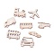 Vehicle Theme Wooden Cabochons, Laser Cut Wood Shapes, Mixed Shapes, BurlyWood, 16~43.5x37~44x2.5mm