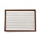 7-Slot Rectangle Wood Ring Display Stands, Finger Rings Organizer Hoder Tray, with Velvet, WhiteSmoke, 35.5x25x2.95cm, Inner Diameter: 34x23.2cm