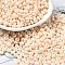 Baking Paint Luster Glass Seed Beads, Donut, PeachPuff, 4x2.5mm, Hole: 1mm, about 689pcs/50g