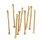 Ion Plating(IP) 304 Stainless Steel Connector Charms, Bar Links, Real 18K Gold Plated, 25x2x1mm, Hole: 1mm