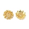 Brass Micro Pave Clear Cubic Zirconia Bead Caps, Dandelion, Real 18K Gold Plated, 10.5x10x3mm, Hole: 1.5mm
