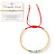 Lampwork & Brass Beads Braided Bead Bracelets, Adjustable Nylon Braided Bracelets for Women, with Greeting Card, Evil Eye, Inner Diameter: 11 inch(28cm)