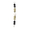 Faceted Round Natural Labradorite & Black Spinel & Potato Natural Cultured Freshwater Pearl Beaded Connector Charms, with Copper Wire Loops, Platinum, 40x4.5~5x3mm, Hole: 1.8mm