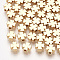 Brass Beads, Clover, Real 18K Gold Plated, 5x5x3mm, Hole: 1mm