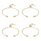 Rack Plating Adjustable Brass Slider Bracelets, with Crystal Rhinestone, for Bracelets Making, 
Long-Lasting Plated, Star, Real 18K Gold Plated, 4-3/4 inch(12cm)