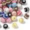 Acrylic Rhinestone Flower Ball Beads, with Resin, Pen Focal Beads for Beadable Pens, Keychains and Jewelry, Mixed Color, 20x18.5mm, Hole: 3mm