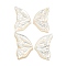 White Shell Pendants, Sea Shell , Butterfly Charms, WhiteSmoke, 19~20x11~12x1.8~2mm, Hole: 1mm