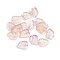 Two-Tone Transparent Glass Charms, Leaf, Lavender Blush, 13.5x10.5x3.5mm, Hole: 1.2mm