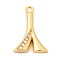 Brass Micro Pave Cubic Zirconia Pendants, Nickel Free, Real 18K Gold Plated, Letter A, 18x13x3mm, Hole: 1.6mm