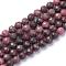 Natural Rhodonite Bead Strands, Faceted Round, 10mm, Hole: 1mm, about 40pcs/strand, 15.7 inch