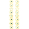 Transparent Glass Beads Strands, with Enamel, Flower with Evil Eye, Light Yellow, 14x15x8mm, Hole: 1mm, about 25pcs/strand, 13.39''(34cm)