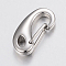 Tarnish Resistant 304 Stainless Steel Push Gate Snap Keychain Clasp Findings, Stainless Steel Color, 15x7.5x3.5mm