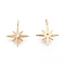 Brass Pave Clear Cubic Zirconia Pendants, Cadmium Free & Nickel Free & Lead Free, Star, Real 18K Gold Plated, 16.5x13x3.5mm, Hole: 2mm