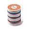 Segment Dyed Twisted Waxed Polyester Cord, Round, Colorful, 1mm, about 12.03 Yards(11m)/Roll