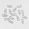 Tarnish Resistant 316 Surgical Stainless Steel Chain Tabs, Chain Extender Connectors, Stainless Steel Color, 8x4x1mm, Hole: 1mm & 2mm