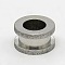 Tarnish Resistant 201 Stainless Steel Large Hole Column Textured Beads, Grooved Beads, Stainless Steel Color, 11x6mm, Hole: 6mm