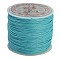 Waxed Cotton Cord, Deep Sky Blue, 1mm, about 27.34 yards(25m)/roll
