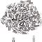 UNICRAFTALE 100pcs Folding Crimp Ends Crimps Ends Fold Over Cord Ends 3mm Wide Terminators Clamp End Tips Jewelry Finding Kit for Bracelets, Stainless Steel Color