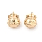 Brass Pendants, Cadmium Free & Nickel Free & Lead Free, with Jump Ring, Cat Shape Charms, Real 18K Gold Plated, 14x12mm, Hole: 5mm