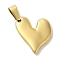 Ion Plating(IP) 304 Stainless Steel Pendants, Heart Charm, Golden, 19x16.5x3mm, Hole: 8x3.5mm