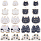 54Pcs 9 Styles Rack Plating Alloy Enamel Pendants, Light Gold/Golden, Cat, Mixed Color, 11.5~16x11.5~18.5x2.5~3mm, Hole: 1.4~1.6mm, 6pcs/style