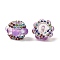 Sparkling Acrylic Rhinestone Round Beads, with Resin, Focal Pen Beads, Plum, 20x14mm, Hole: 2.5mm