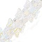Transparent Glass Beads Strands, Butterfy, Clear AB, 12.5x15.5x5mm, Hole: 1mm, about 25pcs/strand, 9.84 inch(25cm)