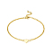 Stainless Steel Double-Layer Heart Charms Anklet for Women, Golden
