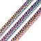 304 Stainless Steel Cuban Link Chains,  Unwelded, Multi-color, 8x6x2mm