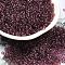 Transparent Colours Glass Round Seed Beads, Coconut Brown, 2~2.5x1.5mm, Hole: 1mm, about 28125pcs/pound