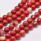Natural Red Jasper Beads Strands, Round, Grade AB, Red, 4mm, Hole: 0.8mm, about 85~88pcs/strand, 15 inch