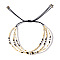 Bohemian Style Handmade Three-Layer Seed Bead Beaded Bracelet Adjustable Design Unique Craftsmanship, Black, 11 inch(28cm)