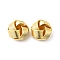 Brass European Beads, Large Hole Beads, Cadmium Free & Nickel Free & Lead Free, Knot, Real 18K Gold Plated, 13.5x9mm, Hole: 4mm