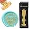 Brass Wax Seal Stamps with Wood Handle, for DIY Scrapbooking, Heart, 25mm