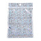 Glitter Holographic Star Plastic Packaging Yin-yang Zip Lock Bags, Top Self Seal Pouches, Rectangle, Silver, 15.9x11x0.01cm, Unilateral Thickness: 2.5 Mil(0.065mm)