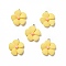 Opaque Resin Pendants, with Platinum Tone Iron Loops, 5-petal Flower Charm, Champagne Yellow, 29x25x7mm, Hole: 2mm