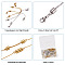 304 Stainless Steel Chain Extenders, with Lobster Claw Clasps, Mixed Color, 100~160mm, 2colors, 3pcs/color, 6pcs/box