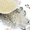 6/0 Inside Colours Glass Seed Beads, Teardrop, Light Yellow, 4.5~5x3.5~4x4~5mm, Hole: 1mm, about 88pcs/10g