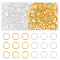 200Pcs 2 Colors Iron Textured Jump Rings, Open Jump Rings, for Jewelry Making, Golden & Silver, 19.5x1mm, 18 Gauge, Inner Diameter: 16mm, 100pcs/color