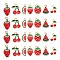 140Pcs 7 Style Light Gold Alloy Enamel Pendants, Watermelon Slice & Cherry & Strawberry, Mixed Color, 20pcs/style