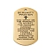 201 Stainless Steel Pendants, Message Charm, Rectangle with Word Charm, Golden, 49x28x1.8mm, Hole: 3mm