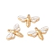 304 Stainless Steel Enamel Pendants, PVD Vacuum Plating, with Glass Drill, Dragonfly, Golden, 16x20.5x3mm, Hole: 1.2mm