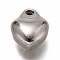 Non-Tarnish 304 Stainless Steel Charms, Heart, Stainless Steel Color, 10x8x4.5mm, Hole: 1.6mm
